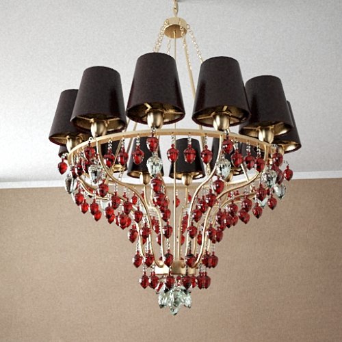 3D Golden strawbs chandelier - 