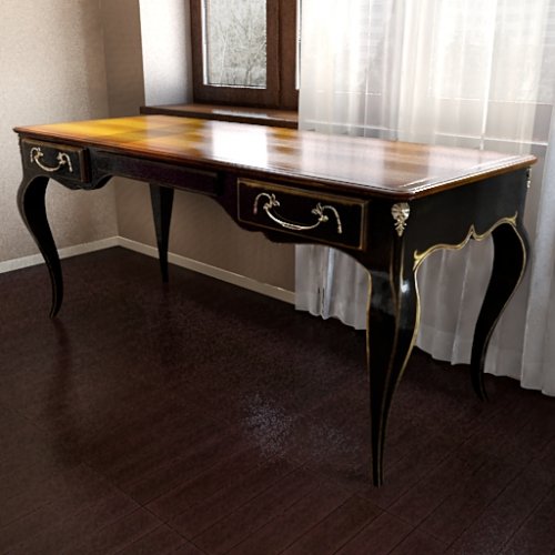 3D Old-style classic table -  