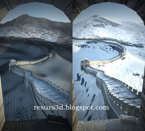 3D Model Great Wall of China - великая китайская стена